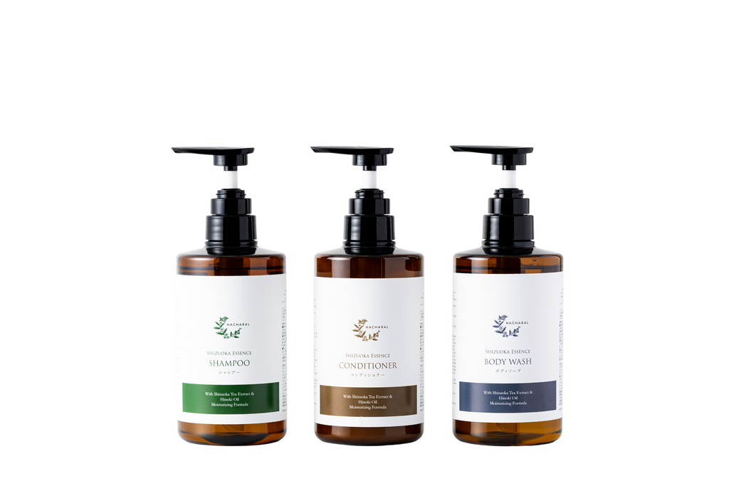 Shizuoka Essence 3-piece set (shampoo, conditioner, body soap)